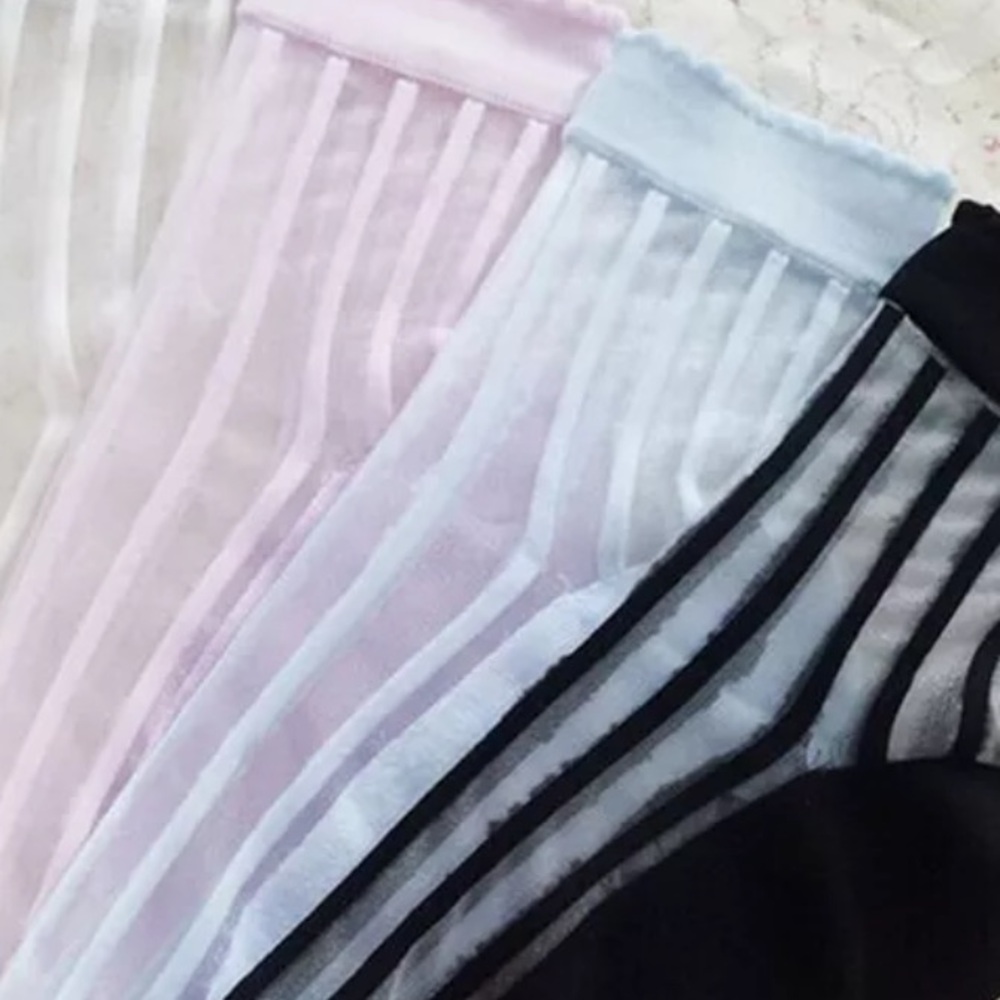 Pastel rainbow striped socks gothic Lolita pink black white purple blue ankle